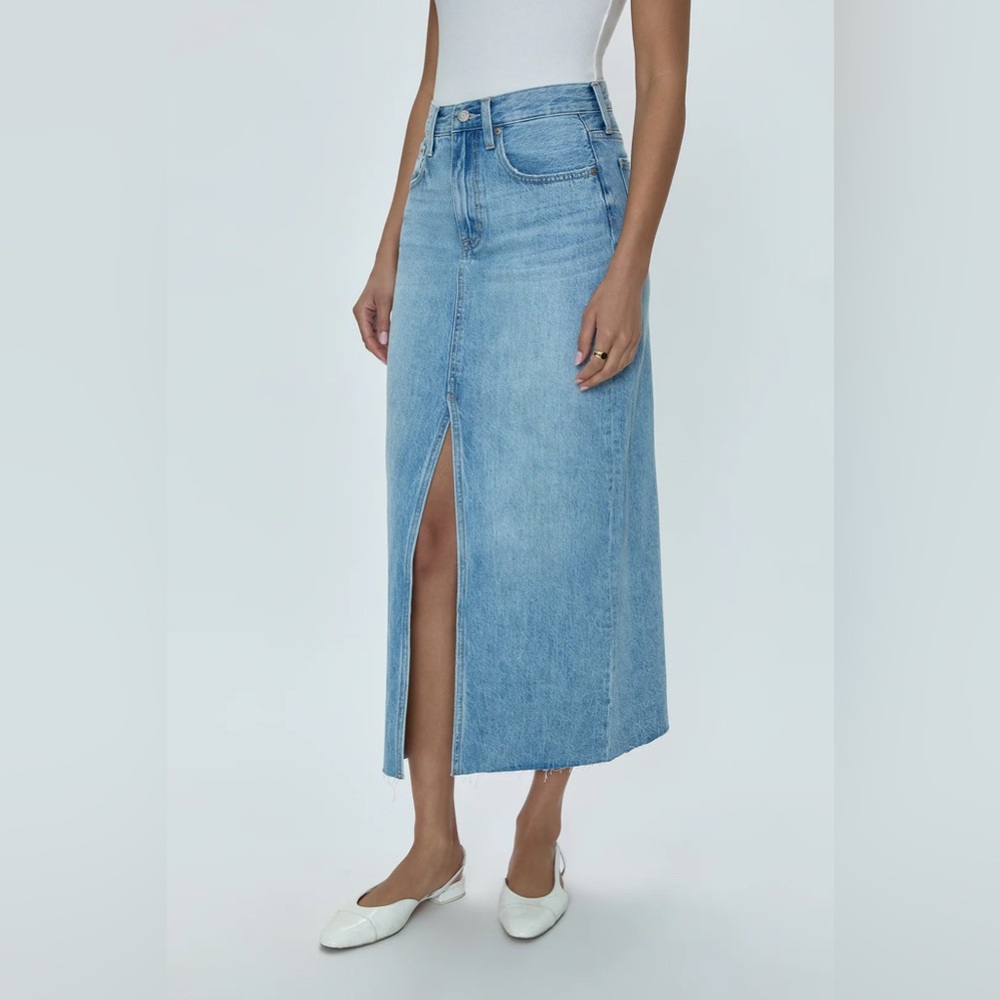 NWT Pistola Alice High Rise Midi Skirt Jean Size 27